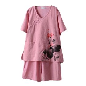 Short Pajamas Suit Cotton Khan Steam Clothes Chinese Style Pattern Sleepwear