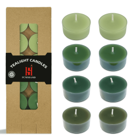 Scented Tealight Candles, Clear Cup Cedar Aroma Tea Lights Candles, 24 Pack Colored Tealights Candle, 6-7 Hour Burn Time Tea Candles for Party, Decor