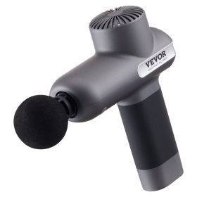 VEVOR Massage Gun Deep Tissue, Percussion Muscle Massager for Athletes - with 5 Speed Levels & 6 Massage Heads, 7.4V 2500mAh Batteries