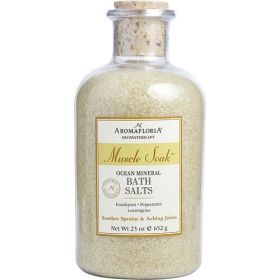 MUSCLE SOAK by Aromafloria OCEAN MINERAL BATH SALTS 23 OZ EUCALYPTUS, PEPPERMINT, AND LEMONGRASS