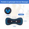 Portable Electric Neck Massager Cervical Vertebra Rechargeable Massager 6 Modes 10 Levels 2Pcs Replaceable Massage Pad