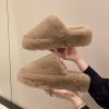 Winter Fur Slippers Woman Mules 2022 New Trend Warm Fluffy Home Slippers Winter For Women Comfortable Indoor House Shoes Ladies