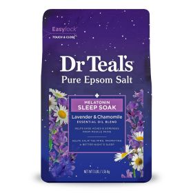 Dr Teal's Pure Epsom Salt Melatonin Sleep Soak with Essential Oil Blend, 3 lbs (Brand: Dr Teal's)