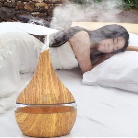 EQS - LED Essential Oil Diffuser (Color: Shallow wood grain)