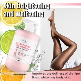 AILKE Glutathione & Vitamin C Kit,With Whitening Lotion,Moisturizing Cream,Lightening Soap, Spa Oil,Glowing Body Cream,Gift Set (Color: Body Lotion)