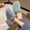 Winter Fur Slippers Woman Mules 2022 New Trend Warm Fluffy Home Slippers Winter For Women Comfortable Indoor House Shoes Ladies